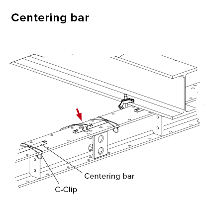 Centering bar